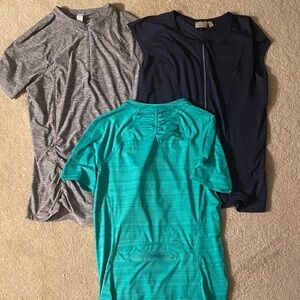 3 Athleta workout tops all size large , excellent quality